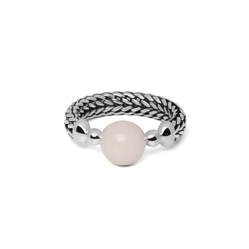 Buddha to Buddha Batas Sphere Stone ring Rozenkwarts 004PK