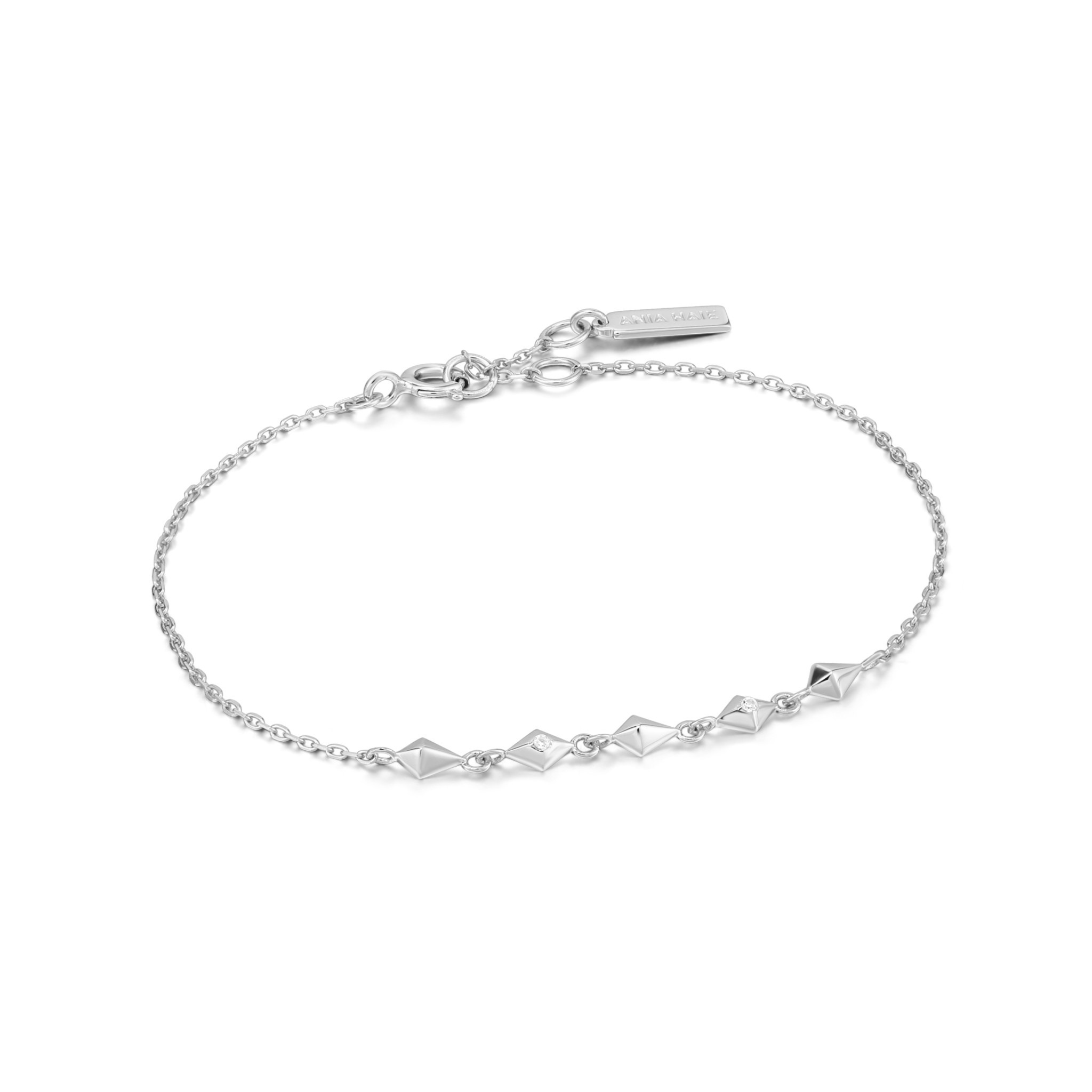 Ania Haie Spike it Up fantasiearmband - Silver Spike Silver B025-01H