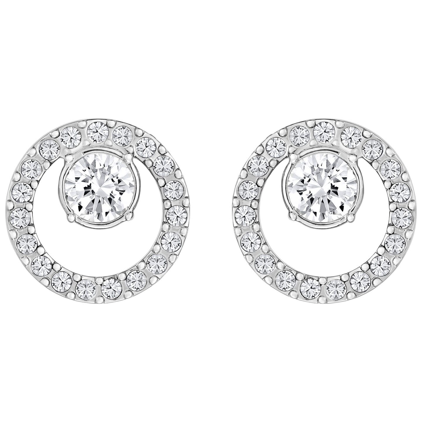 Swarovski Creativity oorbellen Small Zilverkleurig/Wit 5201707