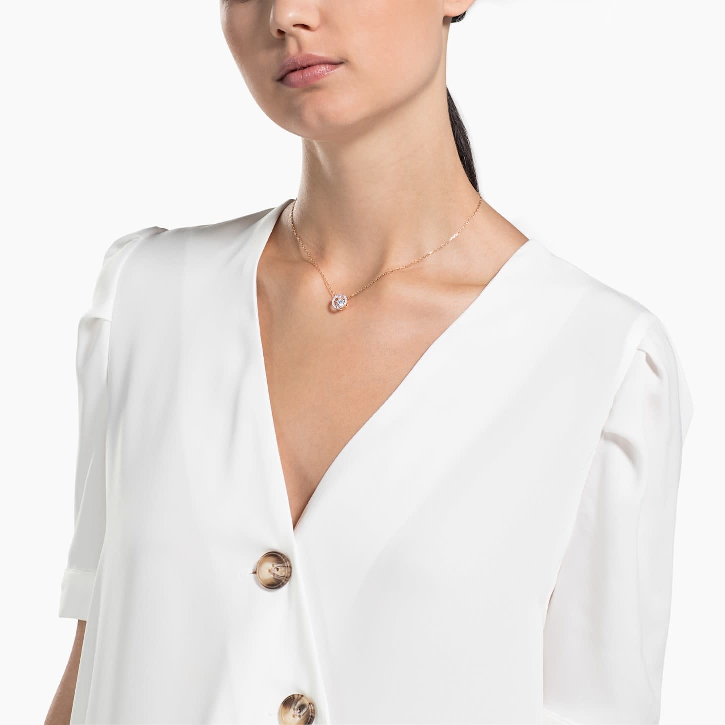 Swarovski Una Sparkling Dance ketting Rosegoudkleurig 5272364