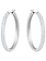 Swarovski Dextera Stone oorbellen Hoop Zilverkleurig/Wit 5389432