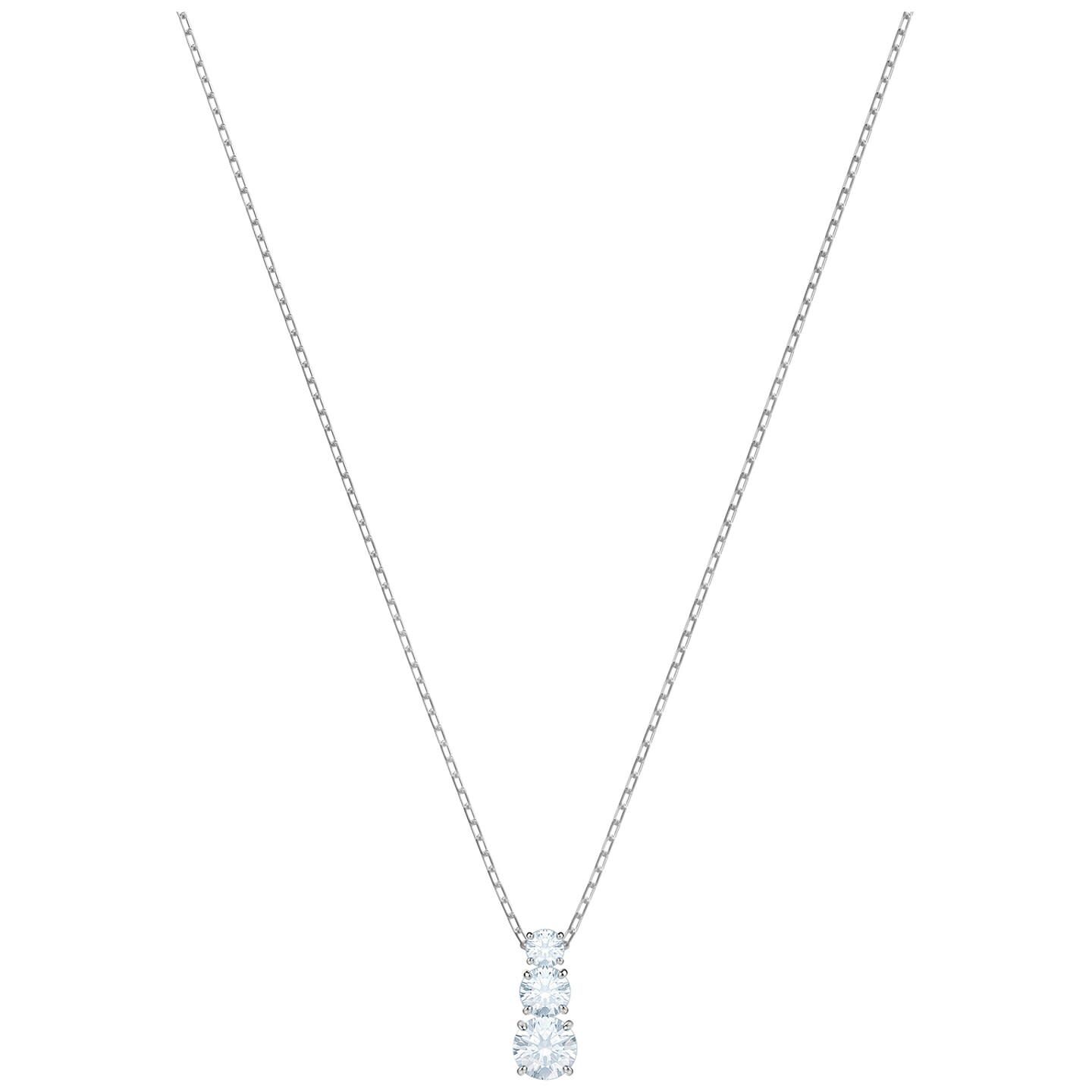 Swarovski Stilla Attract Trilogy ketting Round Zilverkleurig/Wit 5414970