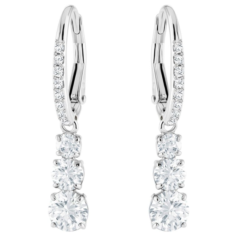 Swarovski Stilla Attract Trilogy oorbellen Zilverkleurig/Wit 5416155