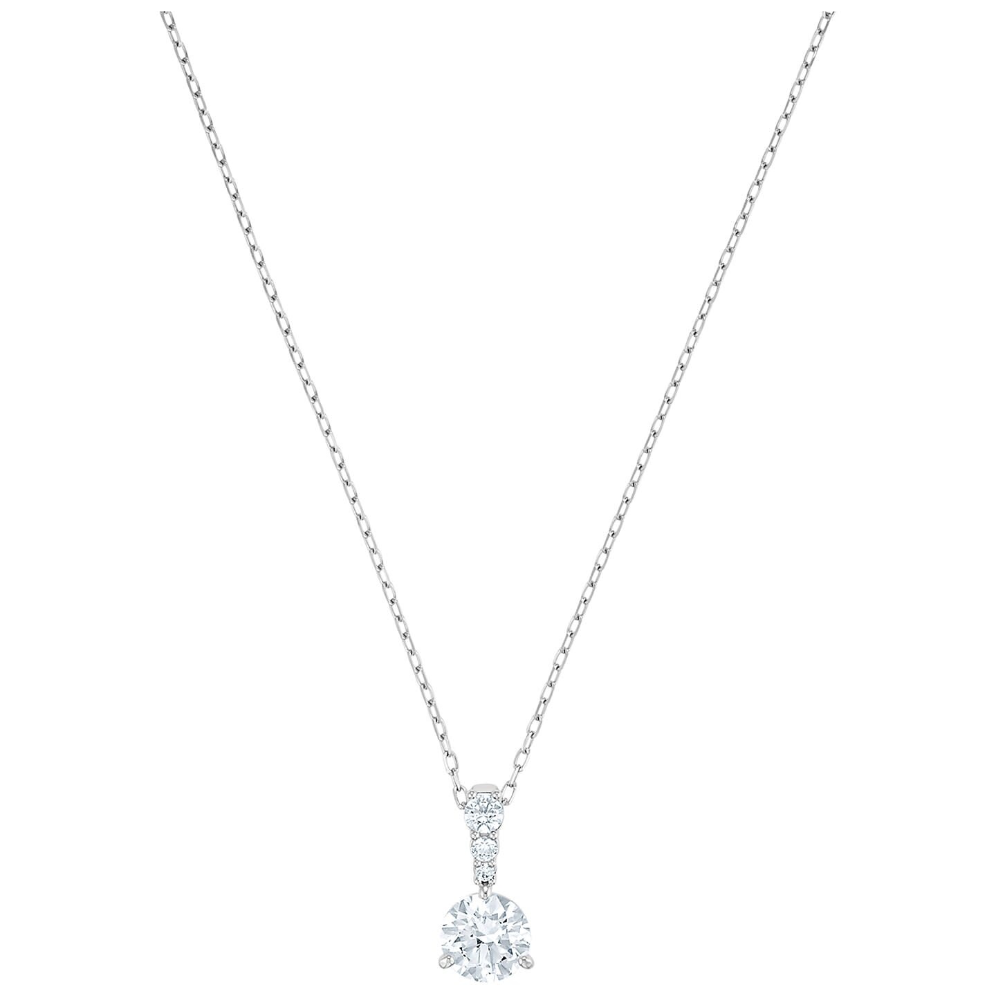 Swarovski Stilla solitaire ketting Zilverkleurig/Wit 5472635