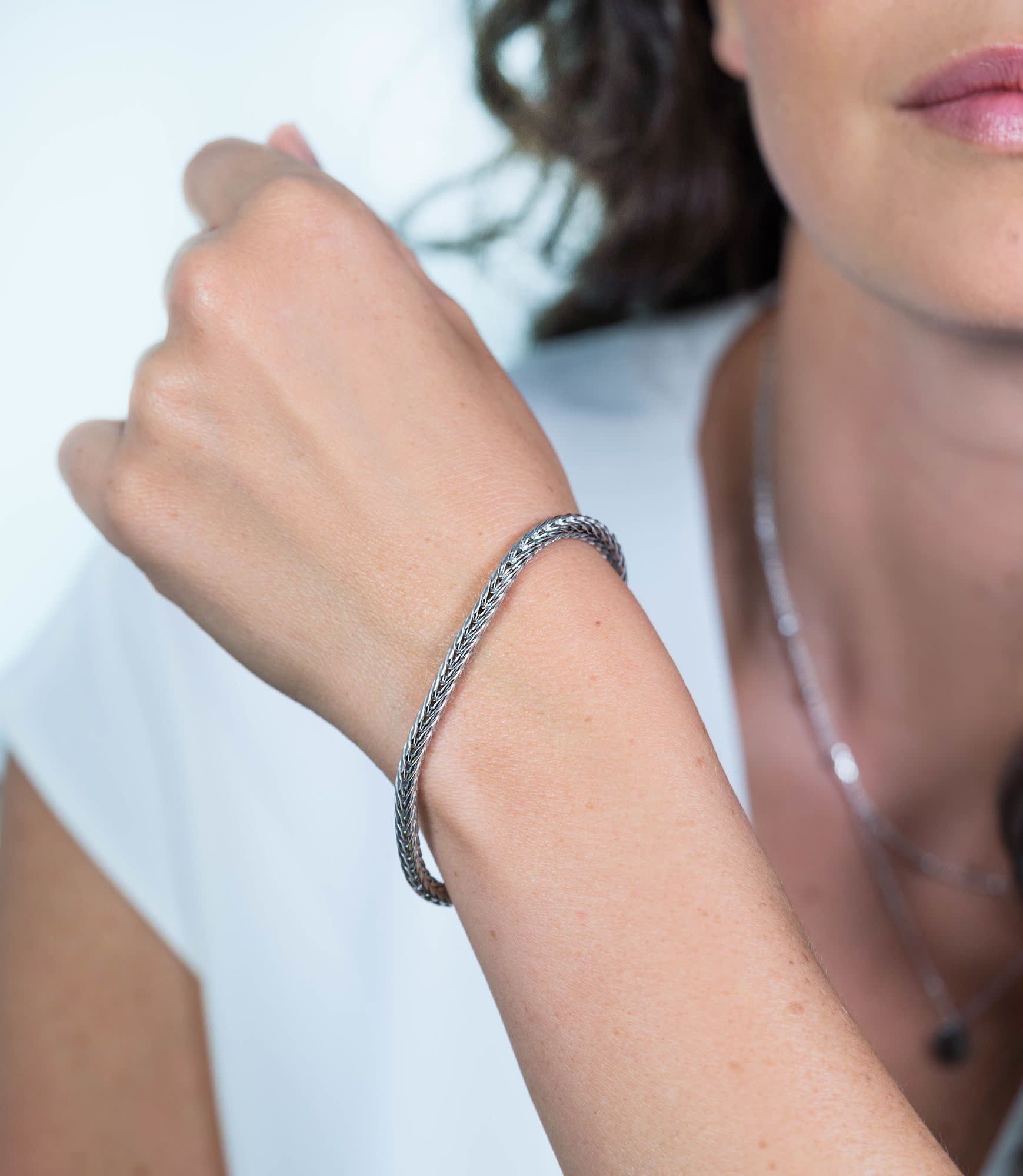 Zinzi Zilveren armband - Vossenstaart ZIA1925