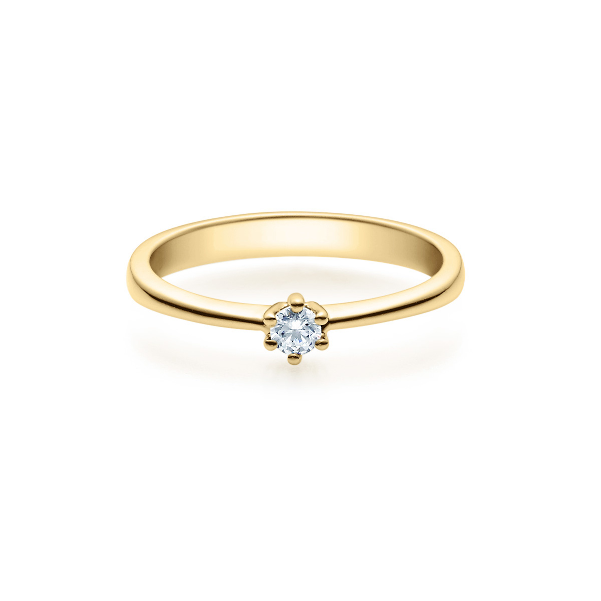 Italo Design 8 Karaat verlovingsring met diamant — Elena
