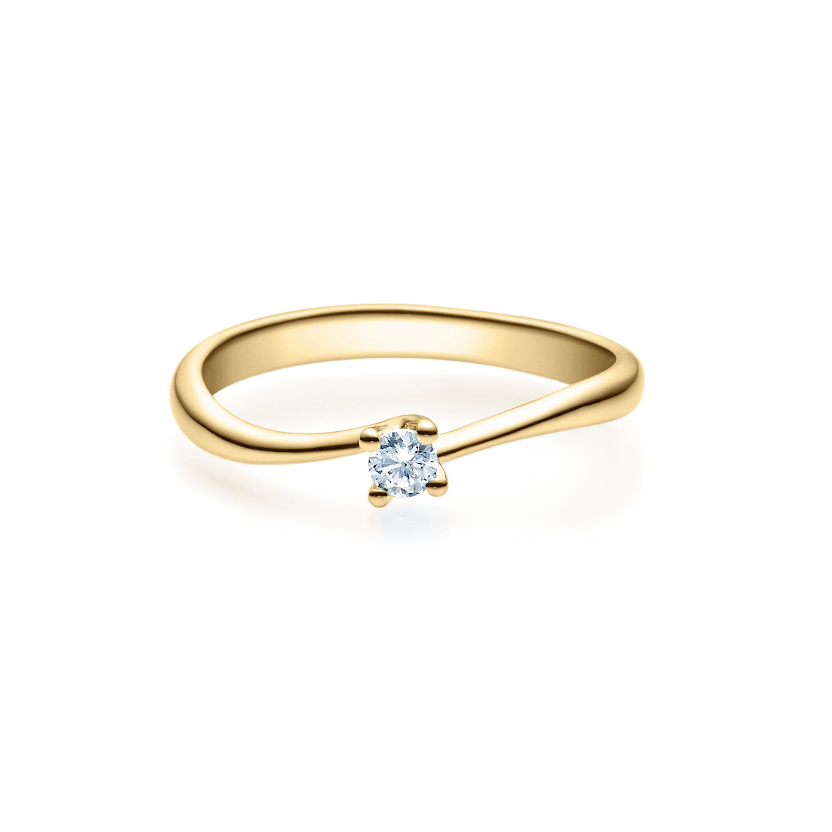 Italo Design 8 Karaat verlovingsring met diamant — Viviana