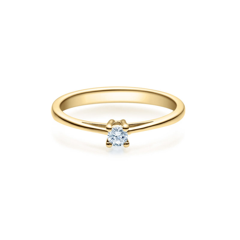 Italo Design Gouden verlovingsring met diamant — Emilia