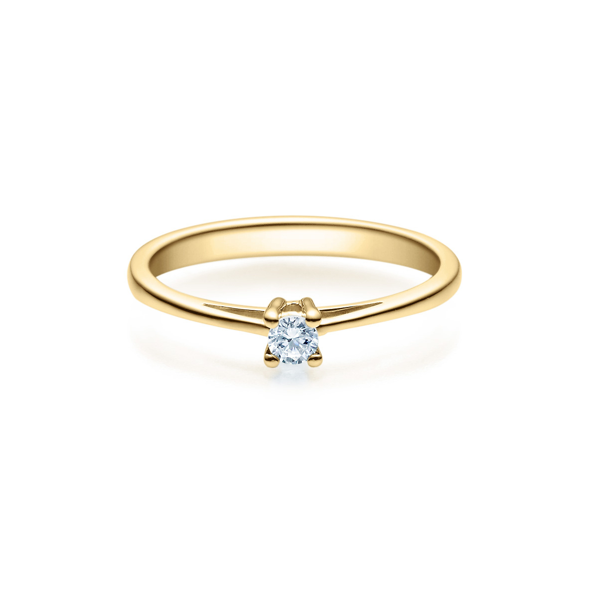 Italo Design 8 Karaat verlovingsring met diamant — Emilia
