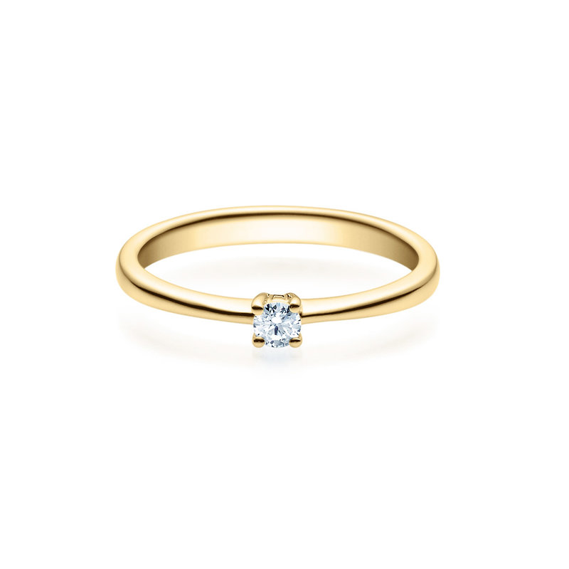 Italo Design Gouden verlovingsring met diamant — Sienna