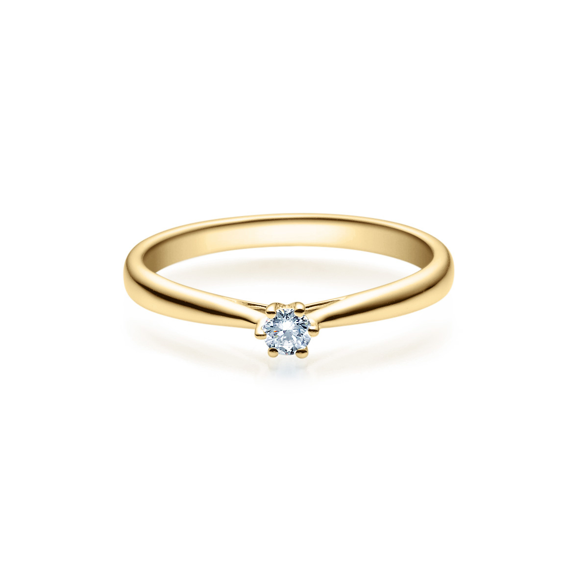 Italo Design 8 Karaat verlovingsring met diamant — Gemma