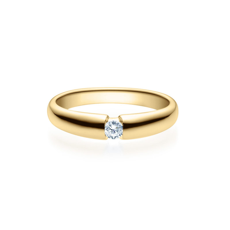 Italo Design Gouden verlovingsring met diamant — Renata