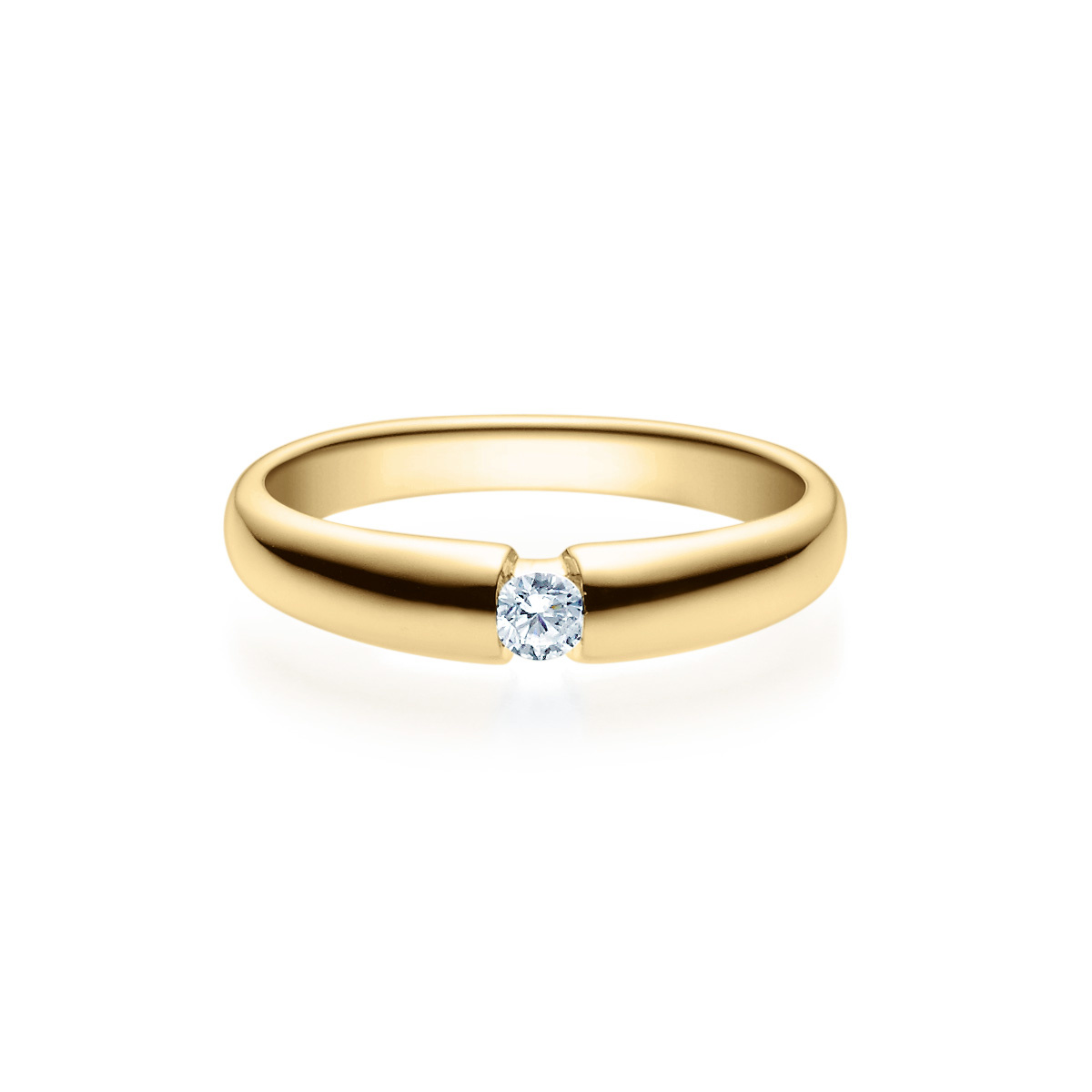 Italo Design 8 Karaat verlovingsring met diamant — Renata
