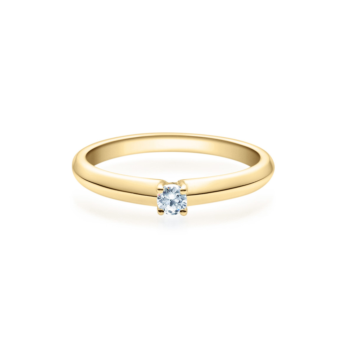Italo Design 8 Karaat verlovingsring met diamant — Cristina