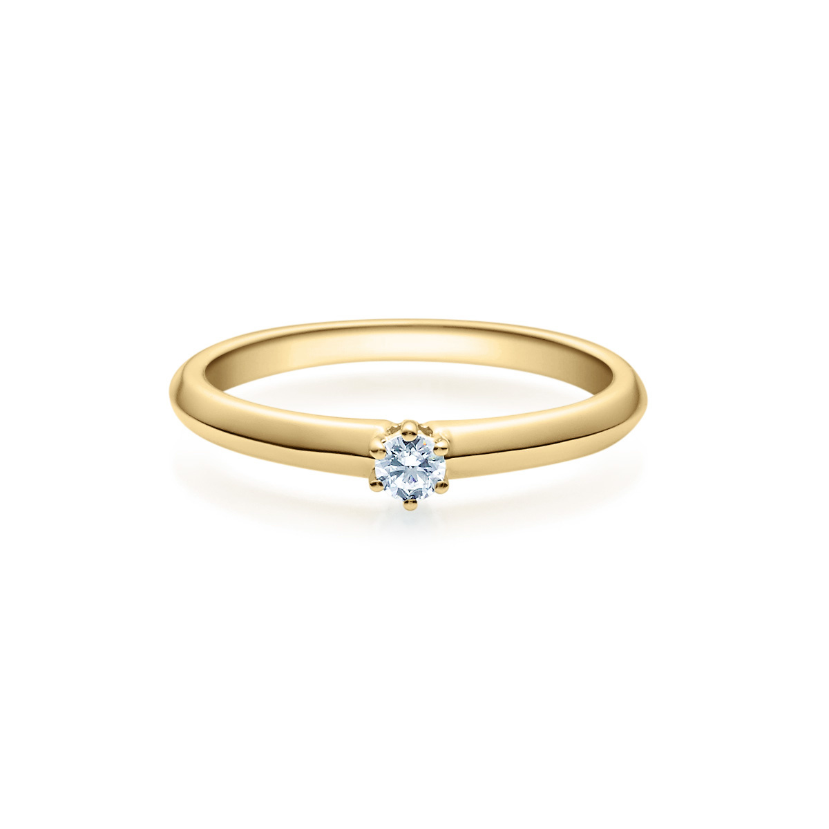 Italo Design 8 Karaat verlovingsring met diamant — Paola
