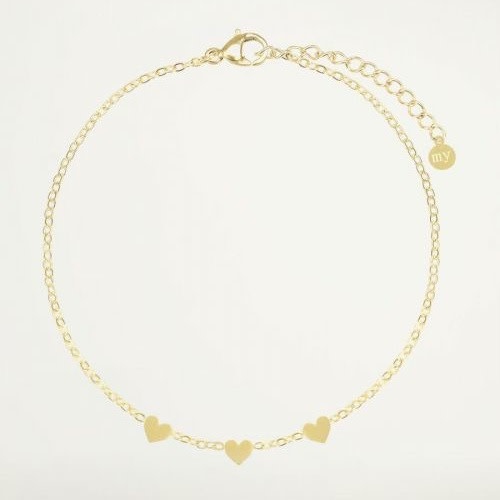 My Jewellery Armband 3 hartjes Goudkleurig — MJ01902-1200