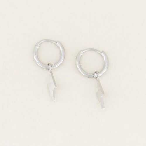 My Jewellery Oorringen met bliksem - Zilverkleurig MJ07339-1500