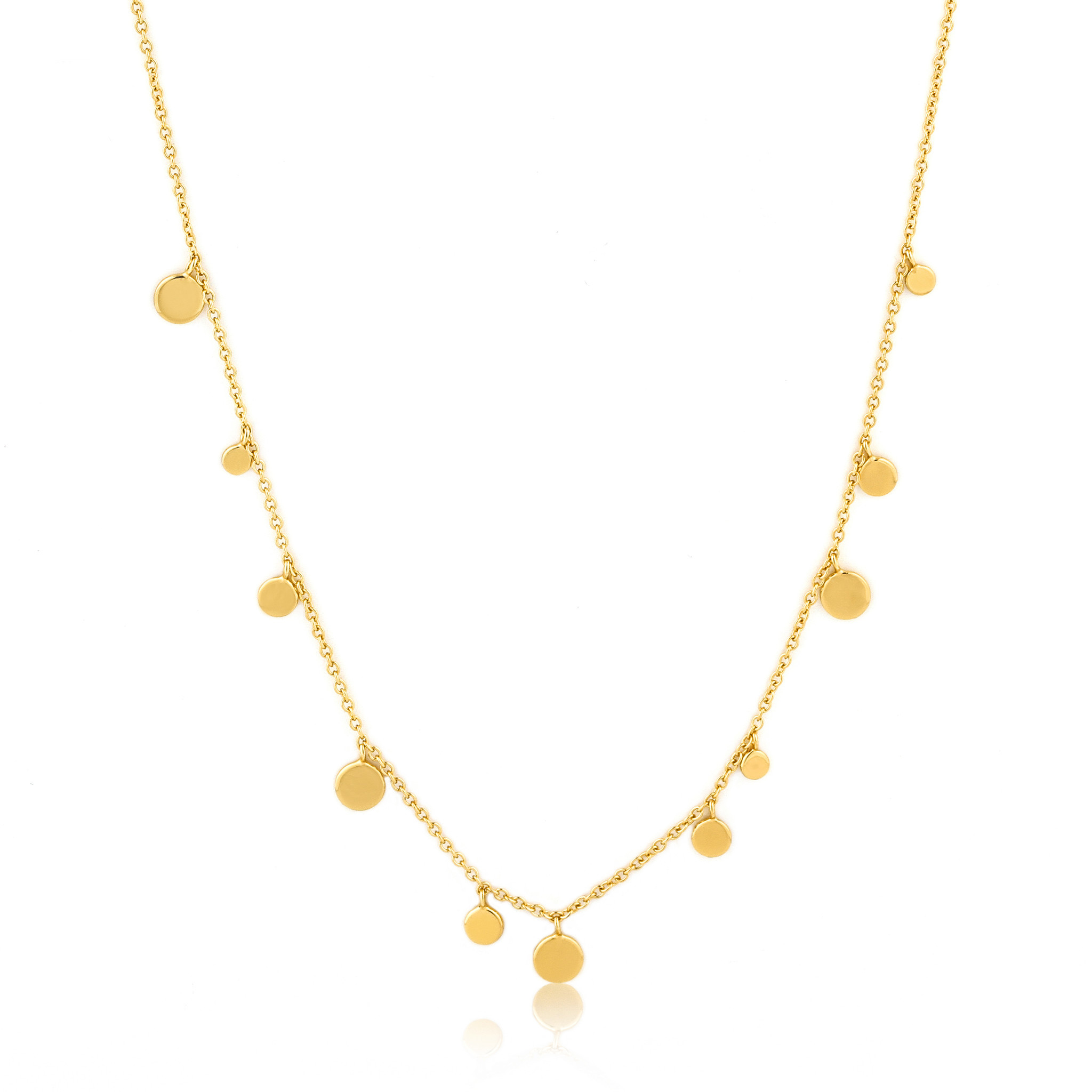 Ania Haie Geometry Class ketting met hanger - Mixed Discs Goldplated N005-01G