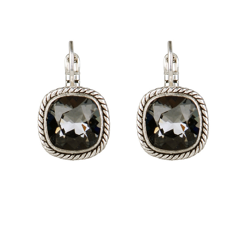 Camps & Camps Zilverkleurige oorbellen - Donkergrijs 1A904 SN