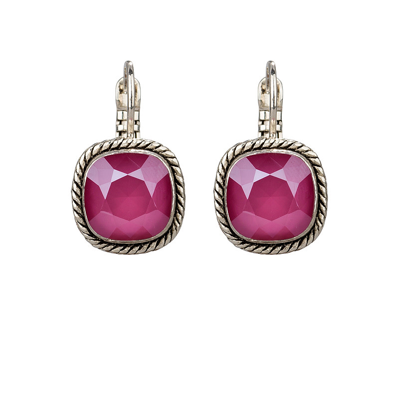 Camps & Camps Zilverkleurige oorbellen - Felroze 1A904 PPI