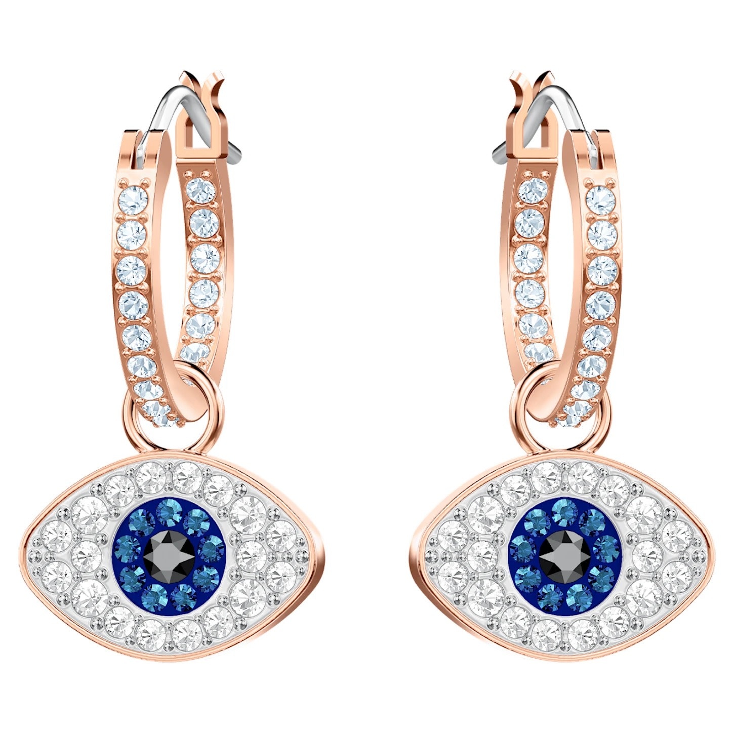 Swarovski Symbolica Evil Eye oorbellen Rosegoudkleurig/Blauw 5425857