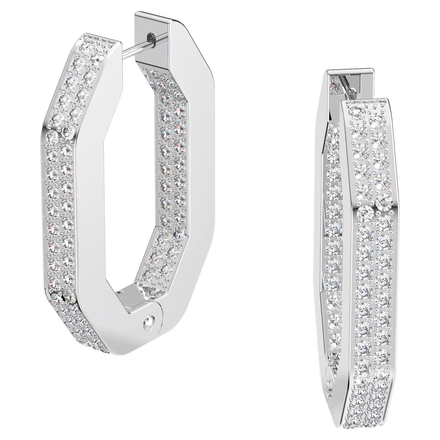 Swarovski Dextera oorbellen Zilverkleurig/Wit 5618308