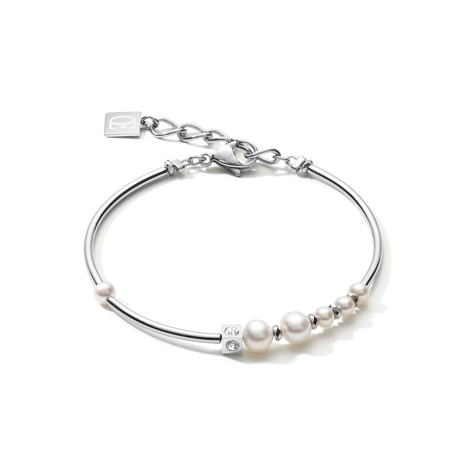 Coeur de Lion Armband - White-Silvercolour 1102/30-1417