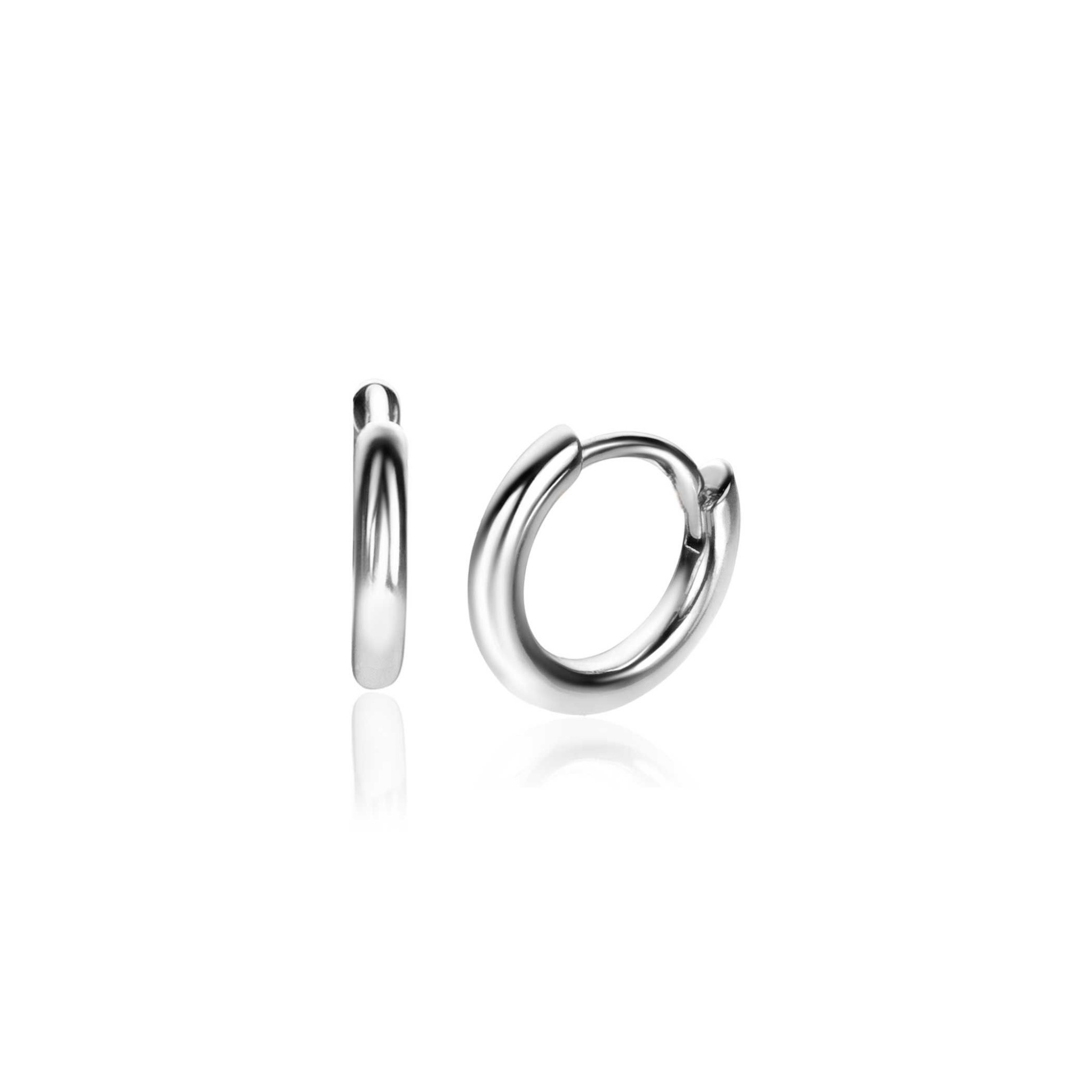 Zinzi Zilveren oorbellen - Ring 10 x 2 mm ZIO2261