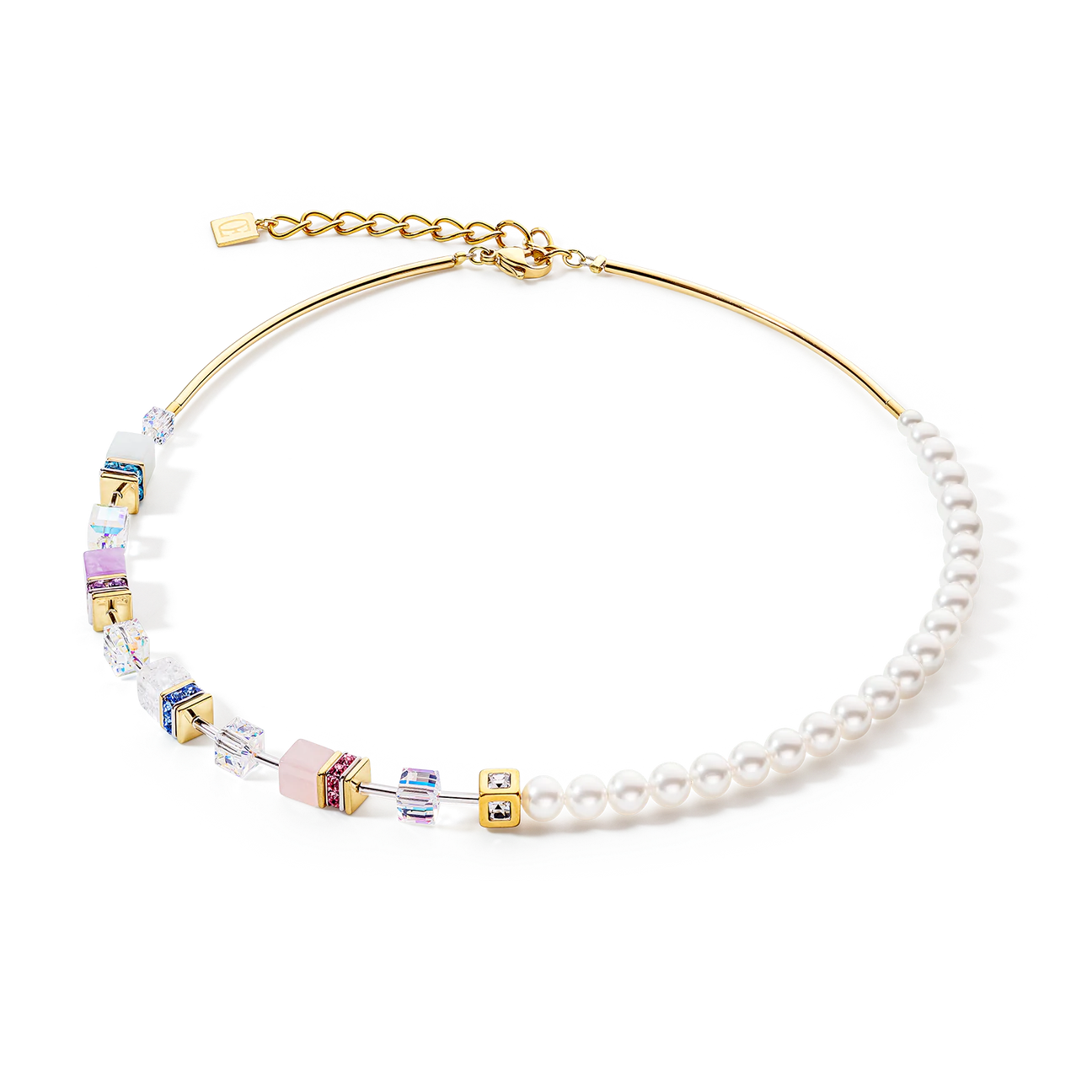 Coeur de Lion Collier - Rozenquartz-Amazoniet-Amethist-Bergkristal - 5086/10-1522