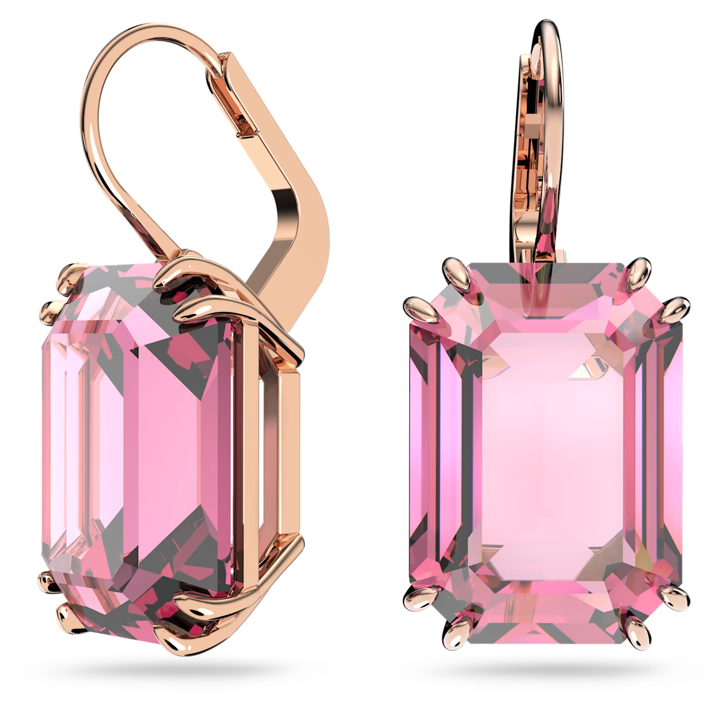 Swarovski Millenia oorbellen Octagon Cut Rosé/Roze 5619502