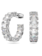 Swarovski Matrix oorbellen Octagon Cut Zilverkleurig/Wit 5612673