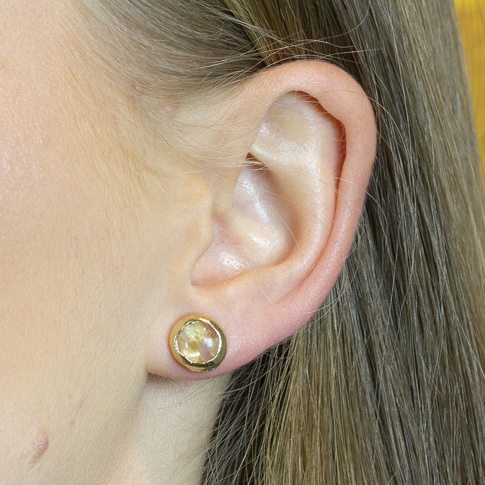 Jéh Jewels Touch of Gold oorbellen (Rutielkwarts) 20813