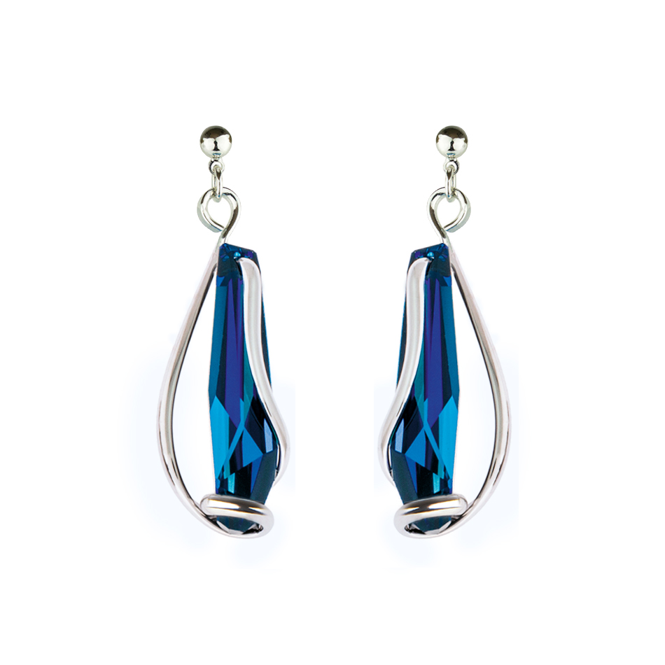 Andrea Marazzini Oorbellen - Stalattite Bermuda Blue RHSSTBBOE1