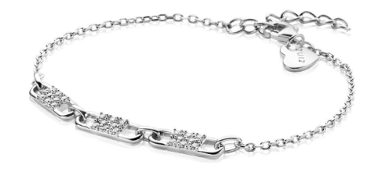 Zinzi Zilveren armband - Ovalen (17-20 cm CZ Wit) ZIA2268