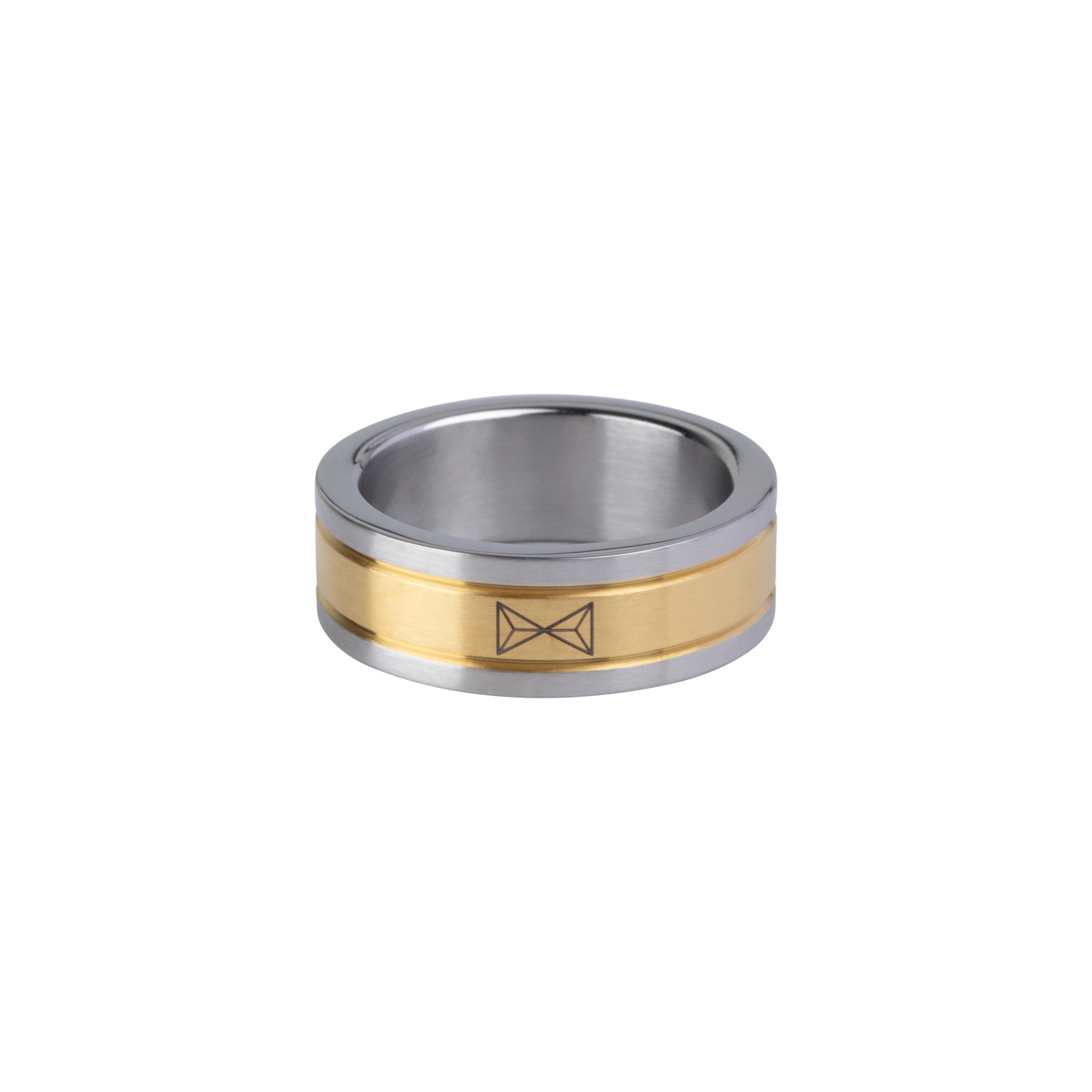AZE Jewels Two-Tone - Inox/Goldcolour ring AZ-RG004-B