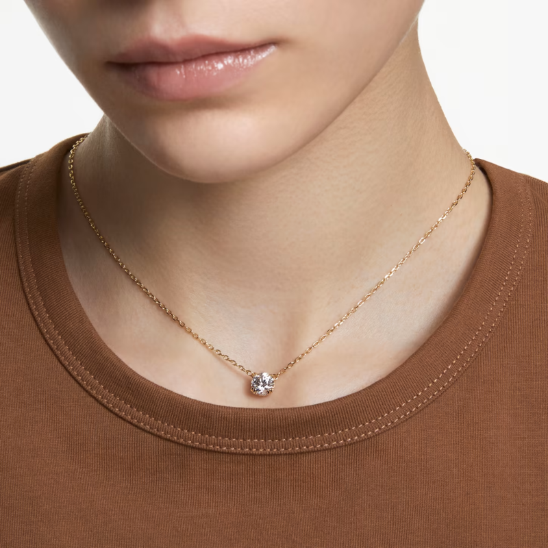 Swarovski Stilla ketting met hanger Round Cut Zilverkleurig/Wit 5636703