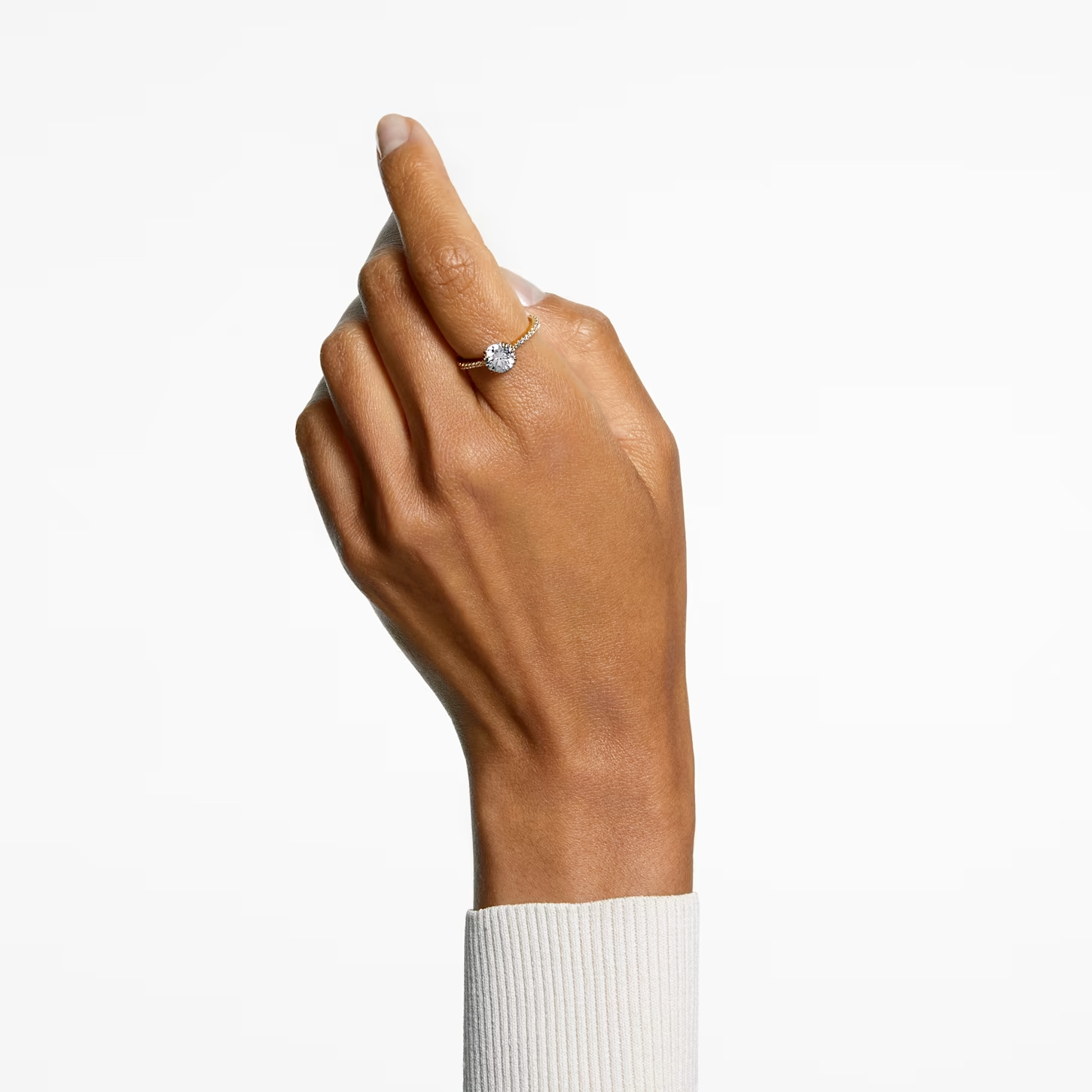 Swarovski Stilla ring Cocktailring Princess Cut Goudkleurig/Wit