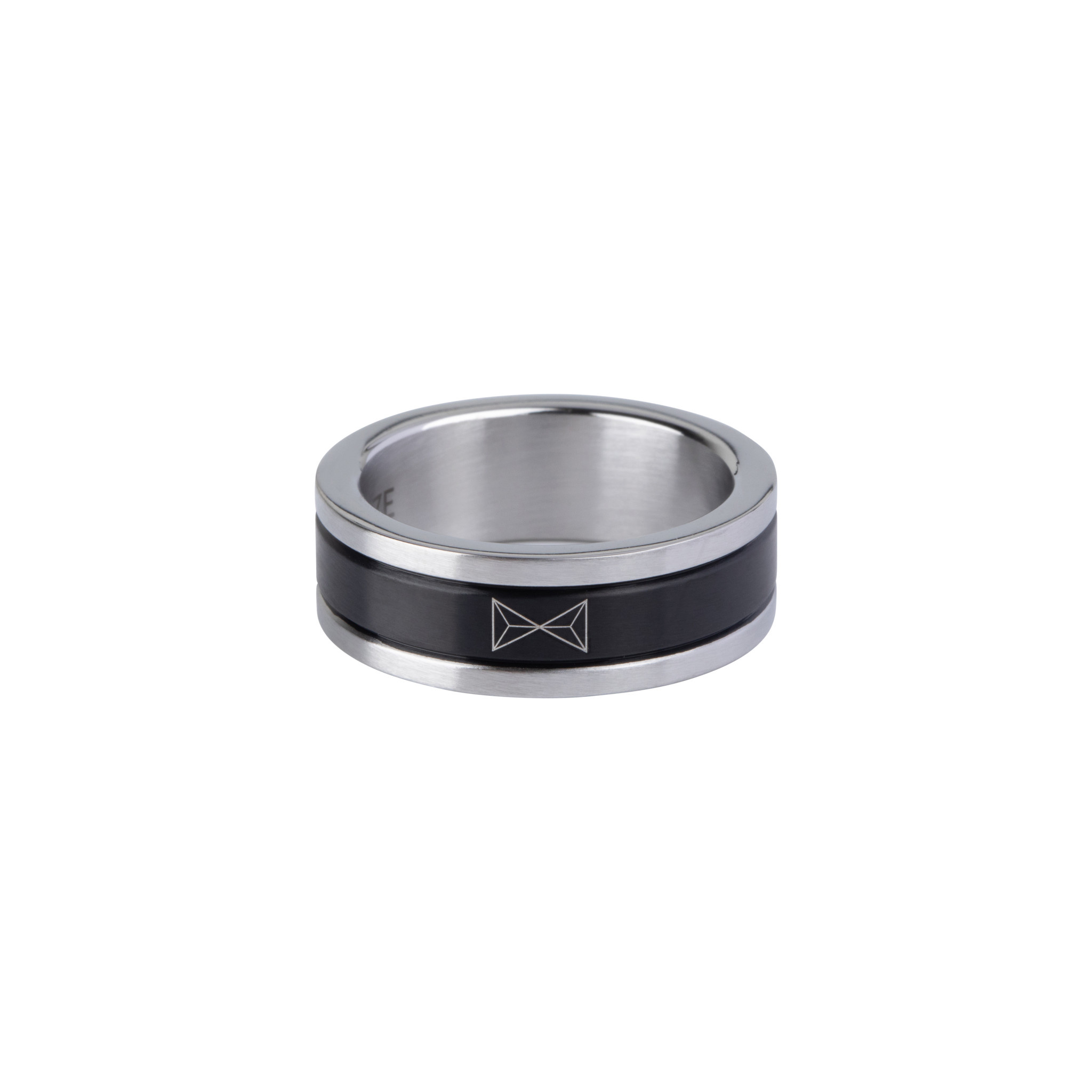 AZE Jewels Two-Tone - Inox/Noir ring AZ-RG004-A