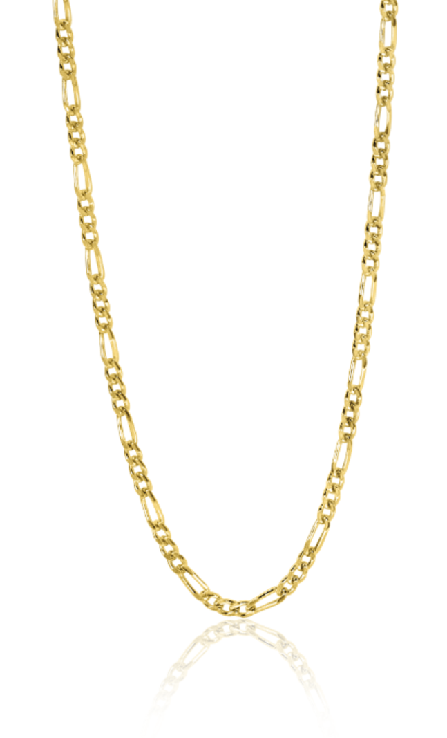 Zinzi Gold 14K Gouden ketting - Figaro schakel (43 cm) ZGC294