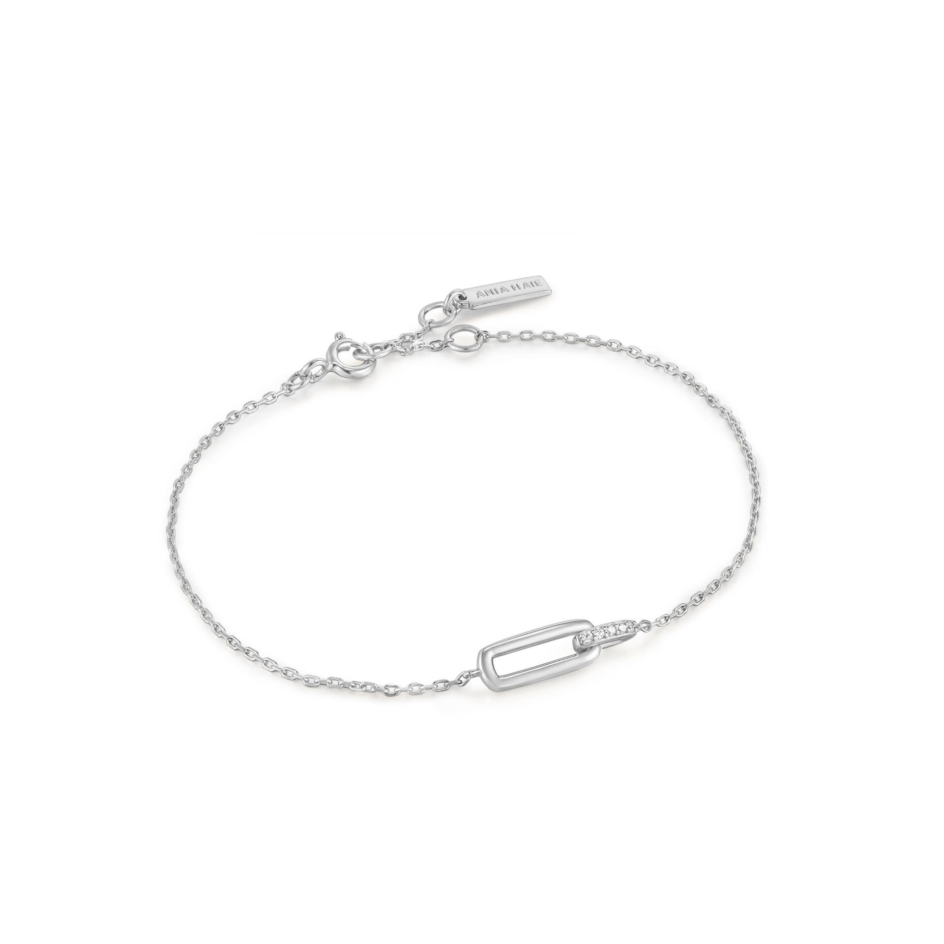 Ania Haie Glam Rock armband - Glam Interlock Silver B037-01H