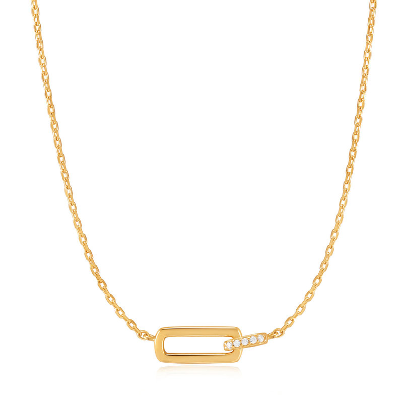 Ania Haie Glam Rock ketting - Glam Interlock Goldplated N037-01G