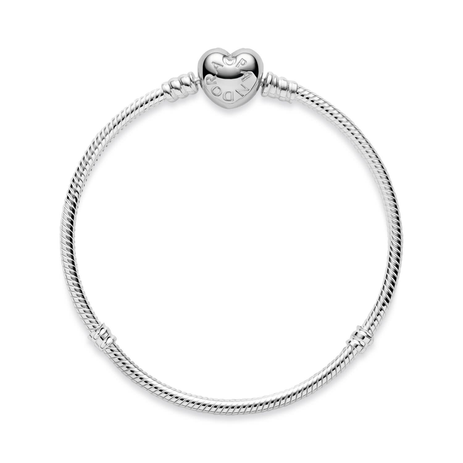 Pandora Pandora Moments Snake Chain Armband met Hartsluiting 590719
