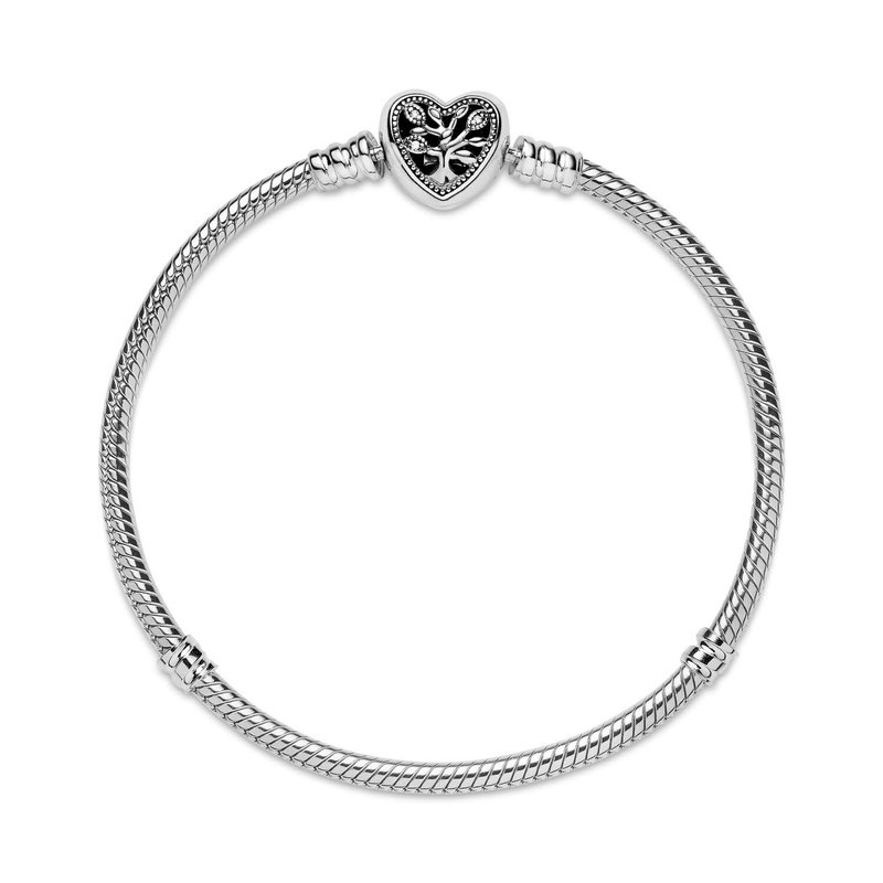 Pandora Pandora Moments Stamboom Snake Chain Armband met Hartsluiting 598827C01