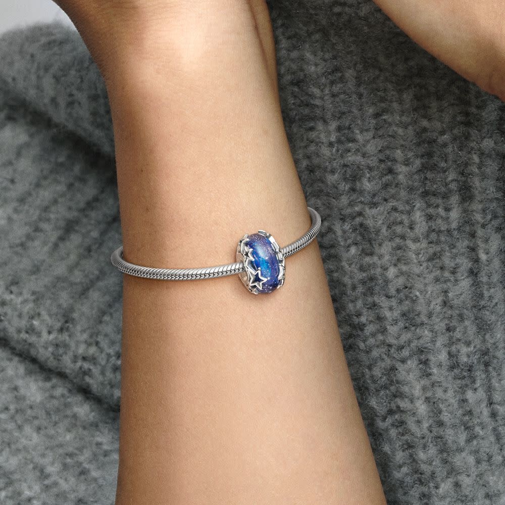 Pandora Hemelsblauw & Ster Murano Bedel 790015C00