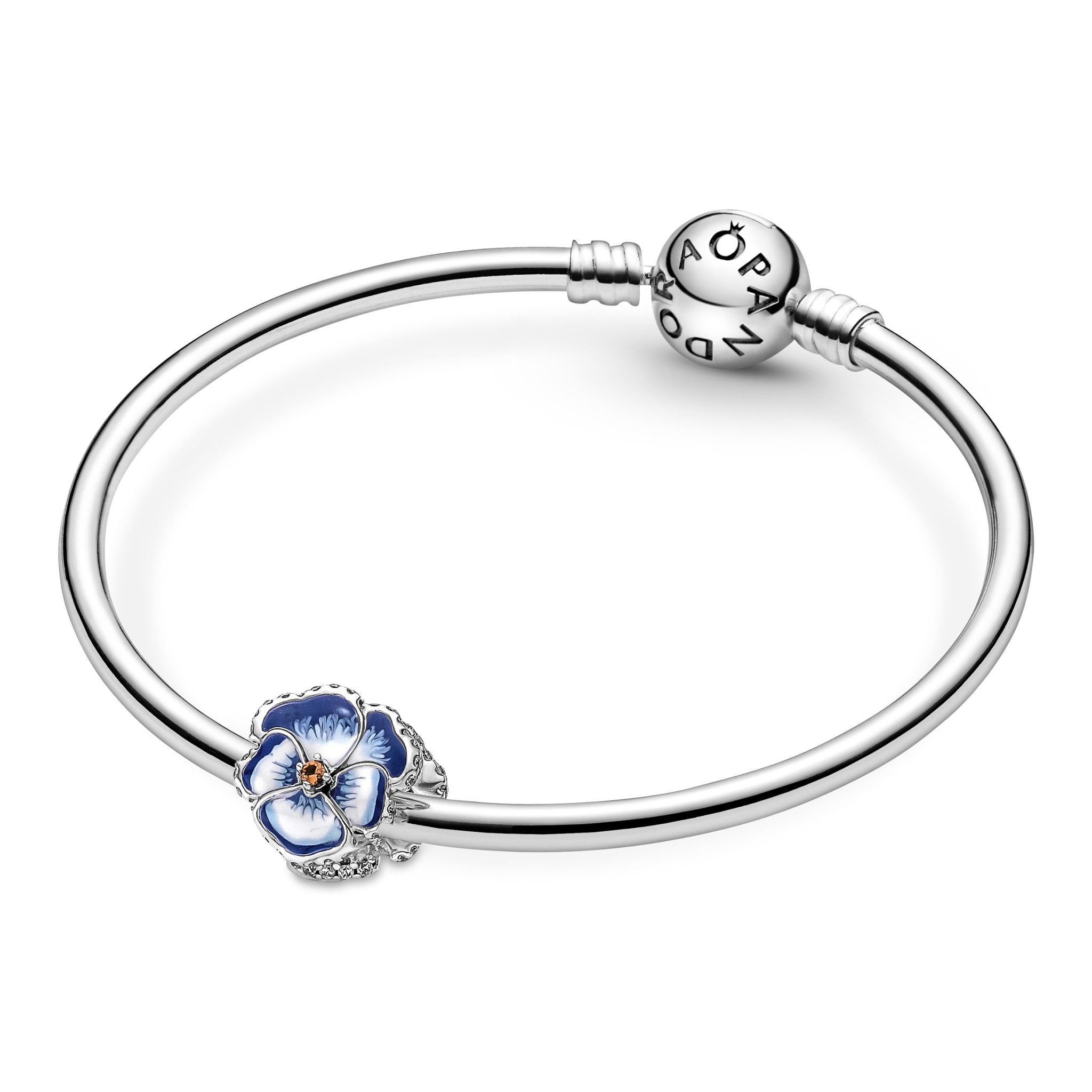 Pandora Blauw Viooltje Bedel 790777C02