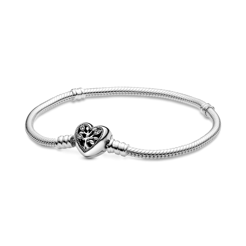 Pandora Pandora Moments Stamboom Snake Chain Armband met Hartsluiting 598827C01