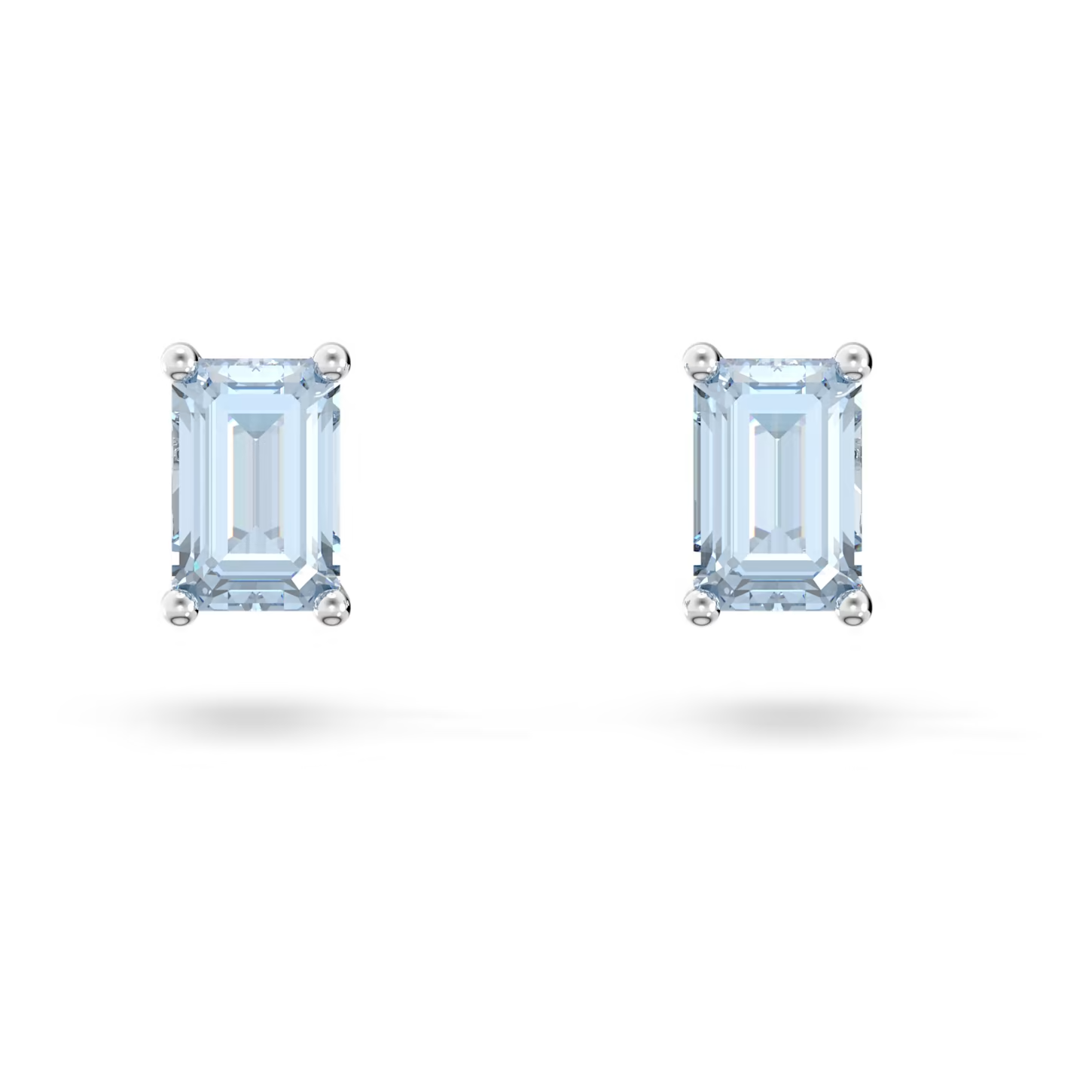 Swarovski Stilla oorbellen Stud Cushion Cut blauw 5639134