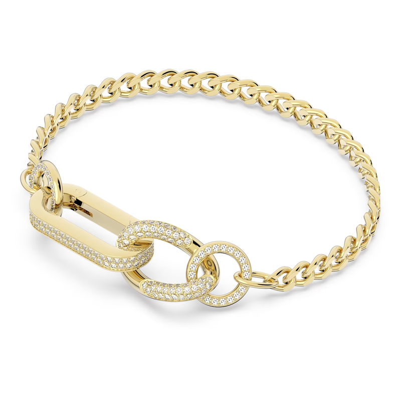 Swarovski Dextera armband Gemengde schakels Goudkleurig/Wit 5636739