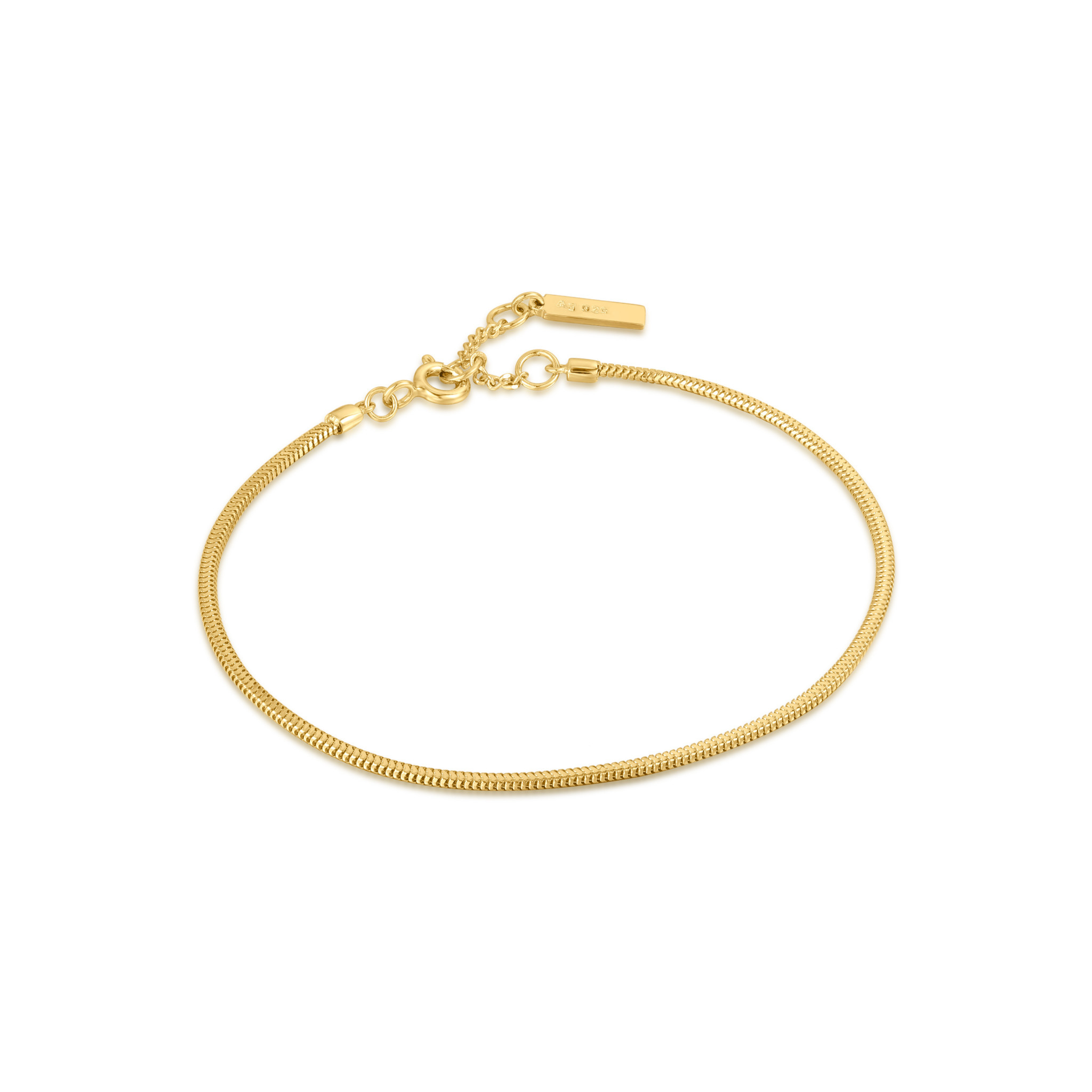 Ania Haie Smooth Operator armband - Snake Chain Schakel Goldplated B038-02G