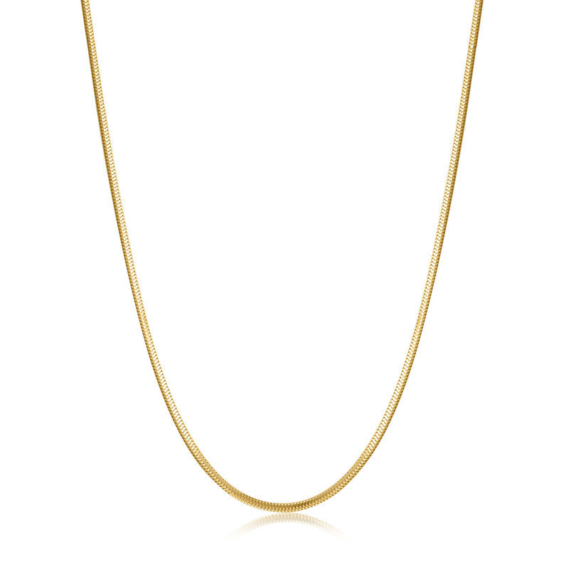 Ania Haie Smooth Operator ketting - Snake Chain Schakel Goldplated N038-01G